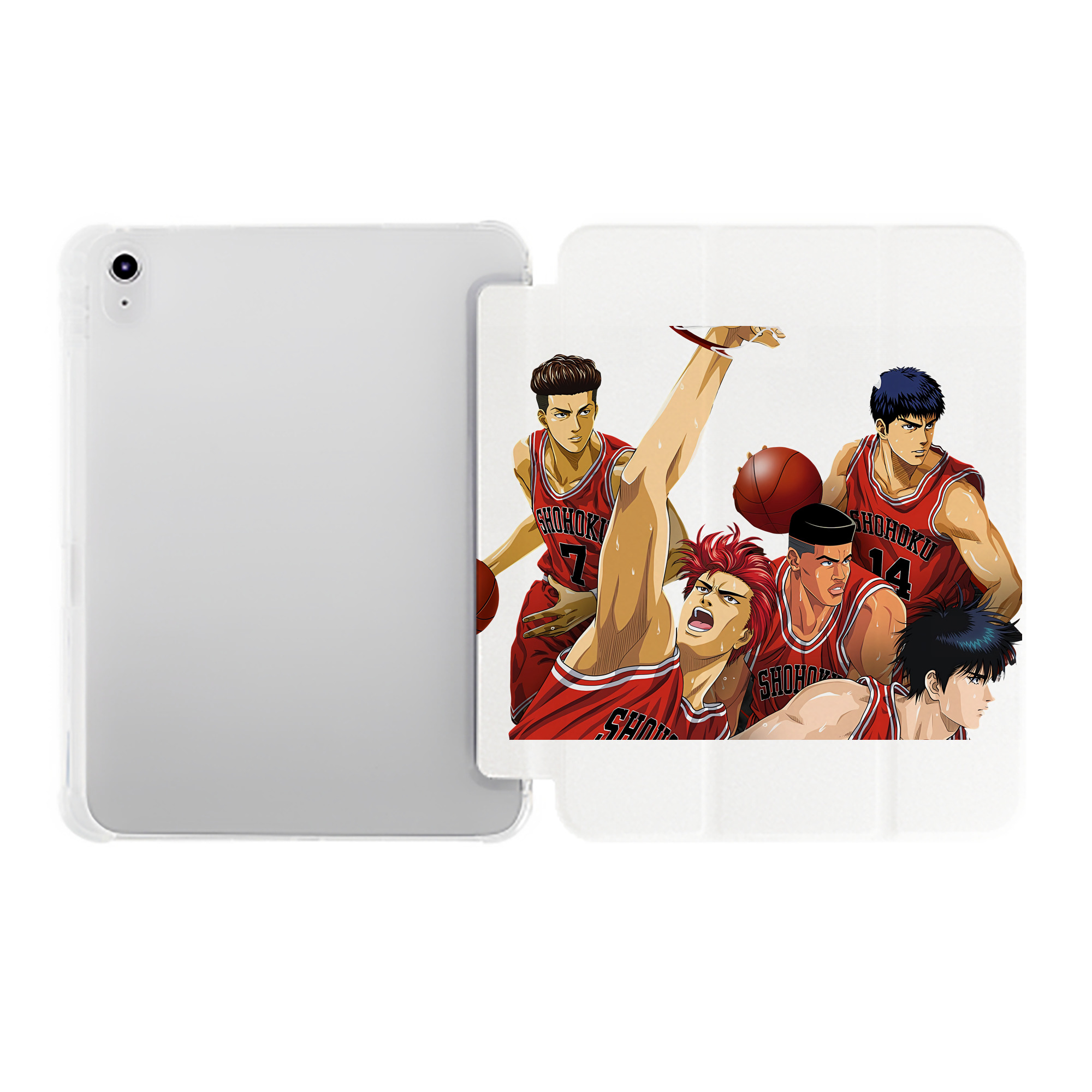 （画像用） SLAM DUNK／スラムダンク IPad ケース ペン収納付き 三つ折りスタンド PUレザー×シリコン 対応機種9.5/10.5/10.9インチ
